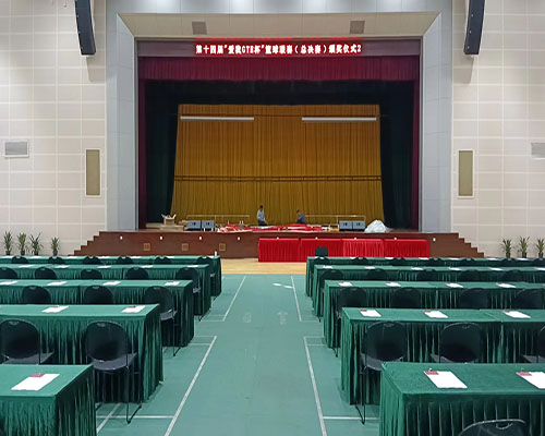 广州墨绿色桌套活动现场案例图