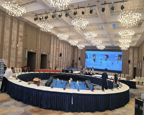 广州会议镂空大圆桌活动现场案例图